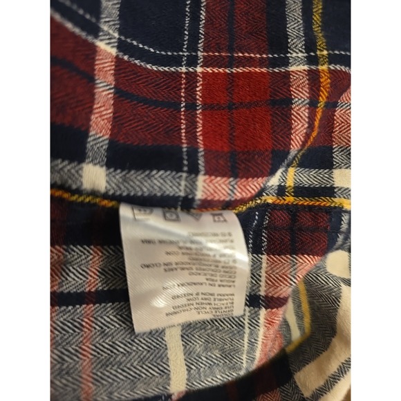 Weatherproof Vintage Men Long Sleeve Cotton bland Plaid Flannel‎ Shirt red SZ XL - Picture 9 of 10